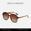 Double Beam Large Frame Polarized Sunglasses Retro Pilot Plain Literary Street Sunglasses
