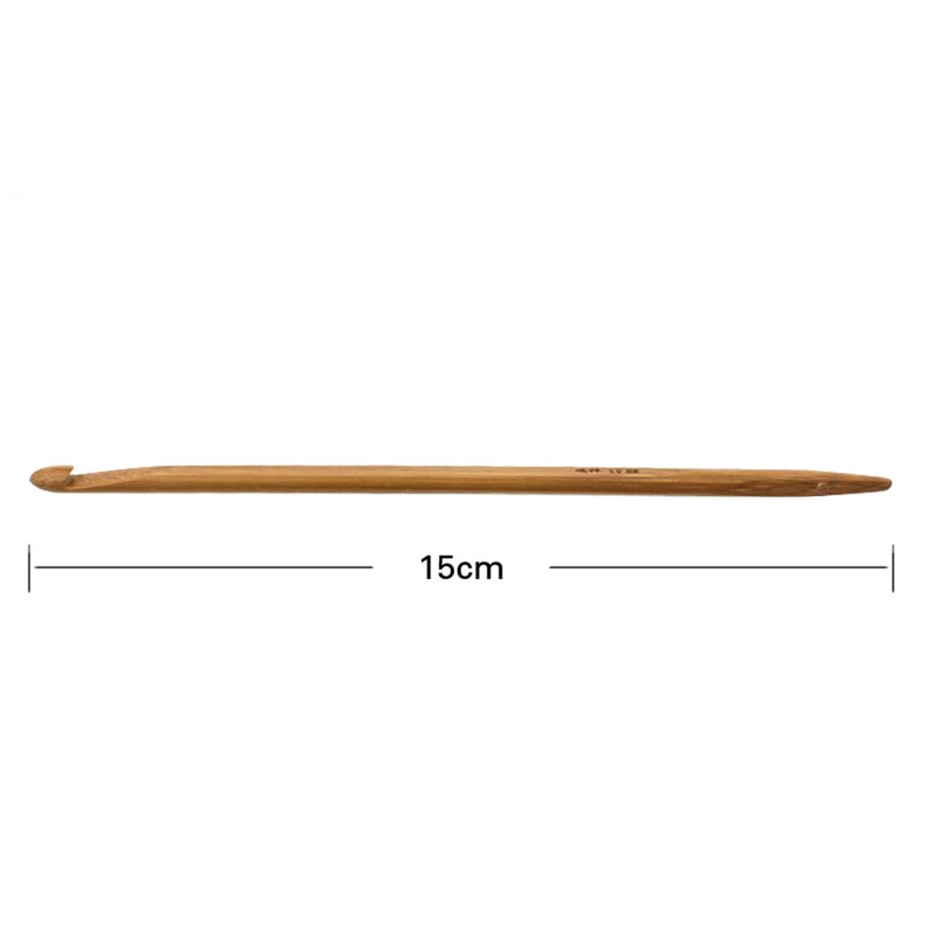 7 Pieces Knitter's Wooden Extra Long Crochet Hooks Set Knitting Needlecrafts Tool for Crocheting Sewing Weaving 4mm-7mm