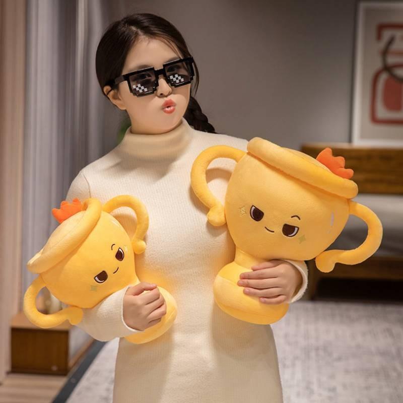 Creative Plush Trophy Pillow Toy For Fun School And Company Awards Unique Design