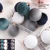 8cm Diamond Flocking Christmas Ball Set - Festive Tree Decorations