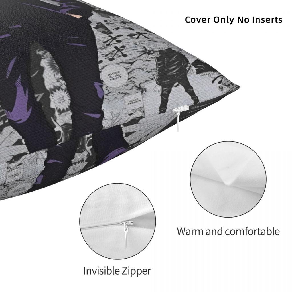 Gojo Satoro Jujutsu Kaisen Printing Pillowcase Cushion Cover Throw Pillow Cover Y2K Bed Decoration Zipper Multiple Sizes