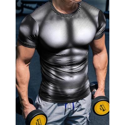 Muscular Men's Sports Short-sleeved T-shirt
