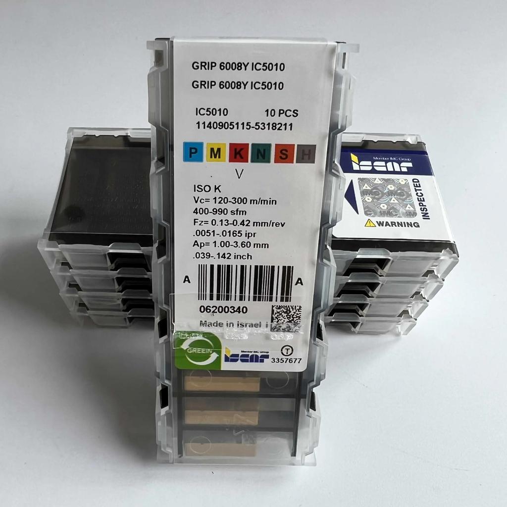 ISCAR / GRIP6008Y IC5010  /Industrial Indexable Carbide Inserts 10 PCS