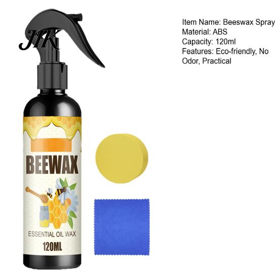 Spray Cera d'api 120ml Protezione Mobili Lucidatura Ecologico Senza Odore Pulitore Legno Multiuso Facile Applicazione Lucidante Legno Cura