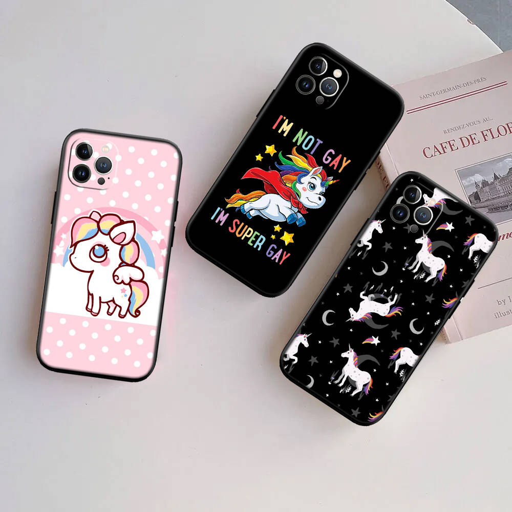 Cartoon Unicorn Phone Case for Xiaomi Poco C40 C51 C50 C55 C65 C71 C75 C85 F8 F7 F6 F5 F3 F2 X7 X6 X4 X3 M7 M6 M5 M4 M3 M2 Pro
