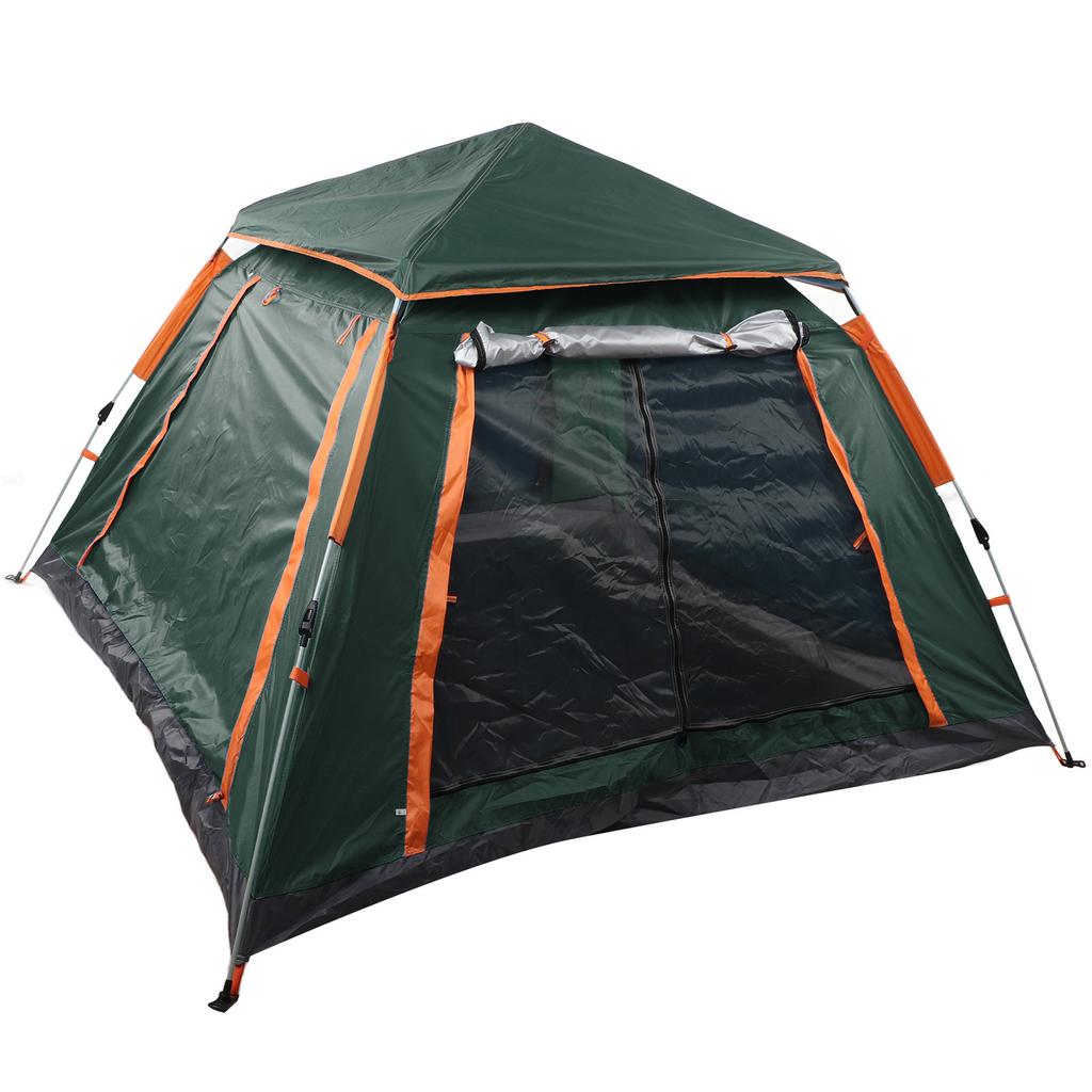 Outdoor Camping 3‑4 Person Tent Waterproof Automatic Pop Up Tent with 4 Doors for Family Travel Hiking