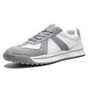 Guochao Men's Spring New Low-top Sports and Leisure Leather Shoes, Sub-station Mesh Men's Shoes