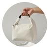 Reusable Canvas Insulated Lunch Bag Leak-Proof Large Capacity Insulated Bags Easy to Clean Food Storage Handbag