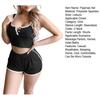 Women's Ribbed Knit 2 Piece Pajamas Set Sleeveless Crop Top And Shorts Pjs Set Summer Casual Sleepwear