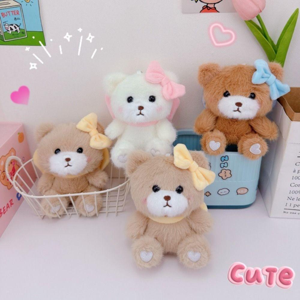 PP Cotton Bear Doll Plush Key Chain Soft Bear Plush Doll Toy Stuffed Bear Pendant  Party Supplies