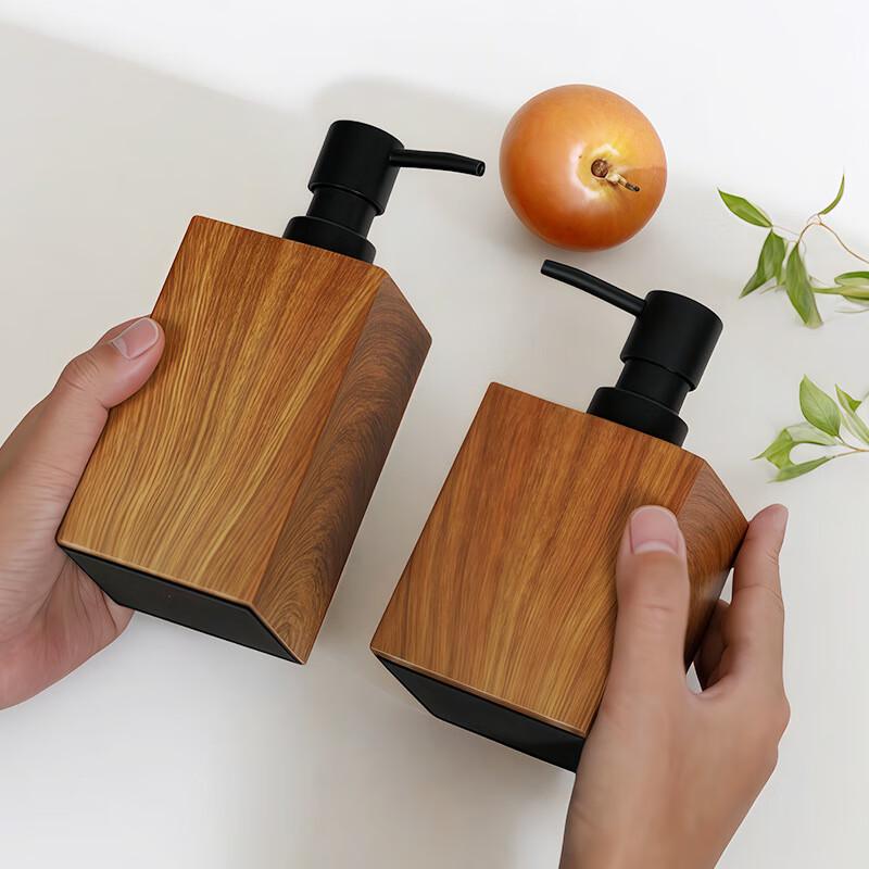 Qianziqiao Wood Grain Resin Foam Pump Dispenser Bottle