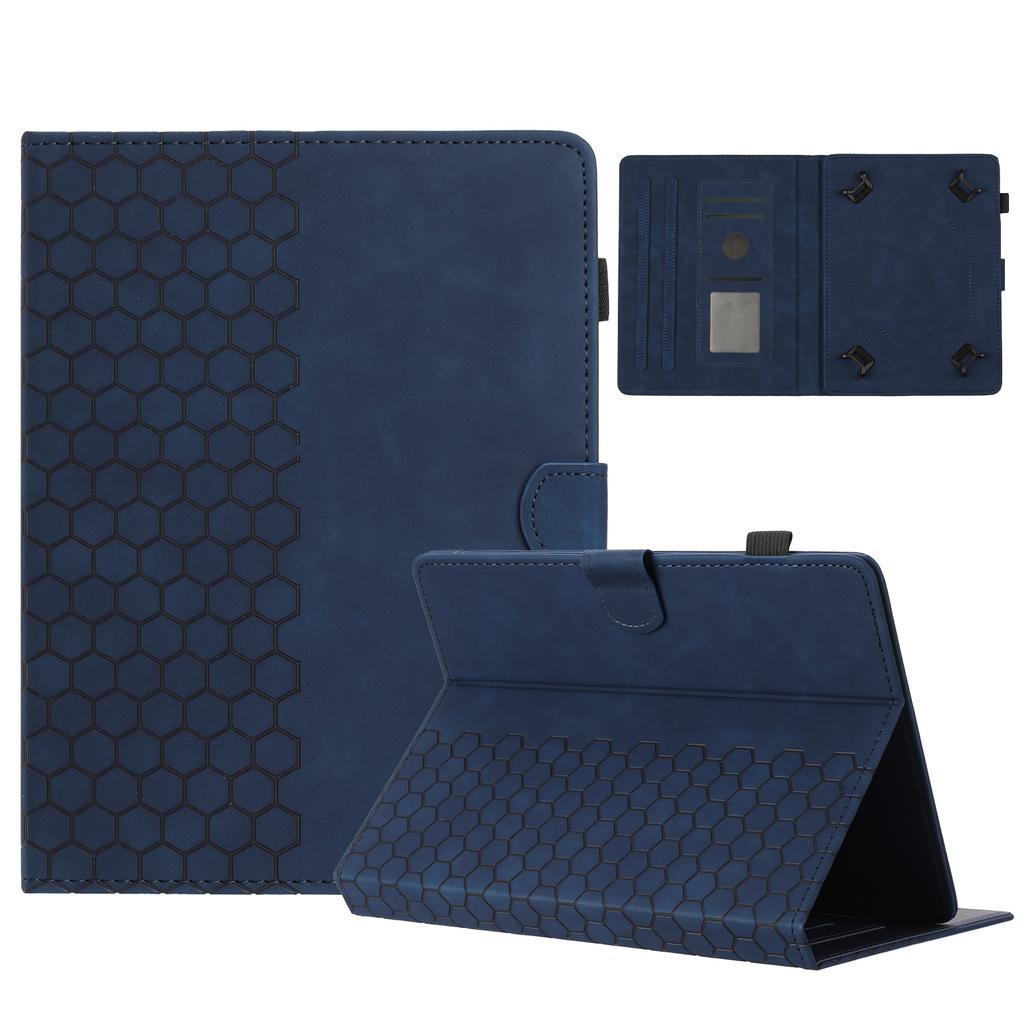 Funda Universal para Tablet de 10 Pulgadas Funda para Tablet de Cuero Estampado de Panal con Ranura para Tarjeta