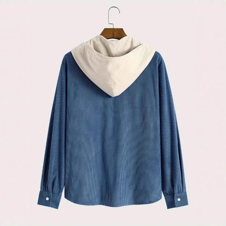 Fashion Spring Autumn Corduroy Hooded Jacket Comfortable Casual Daily Commuting Men