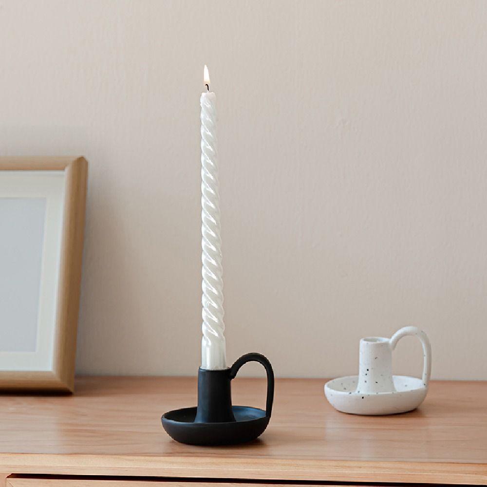 Elegant Tea Cup Candle Holder European Style Minimalist Candle Stands Ceramic Candlestick  Party
