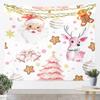 Christmas Black Santa Tapestry Wall Hanging Holy Santa Claus Hanging Decorations For Living Room Winter Xmas Holiday Tapestries