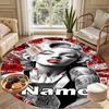Op maat Gemaakte Gepersonaliseerde Zanger Print Ronde Vloerkleed, Veelzijdig Huisdecoratie Tapijt, voor Speelkamer, Appartement, Balkon, Entree, Hal Cadeau