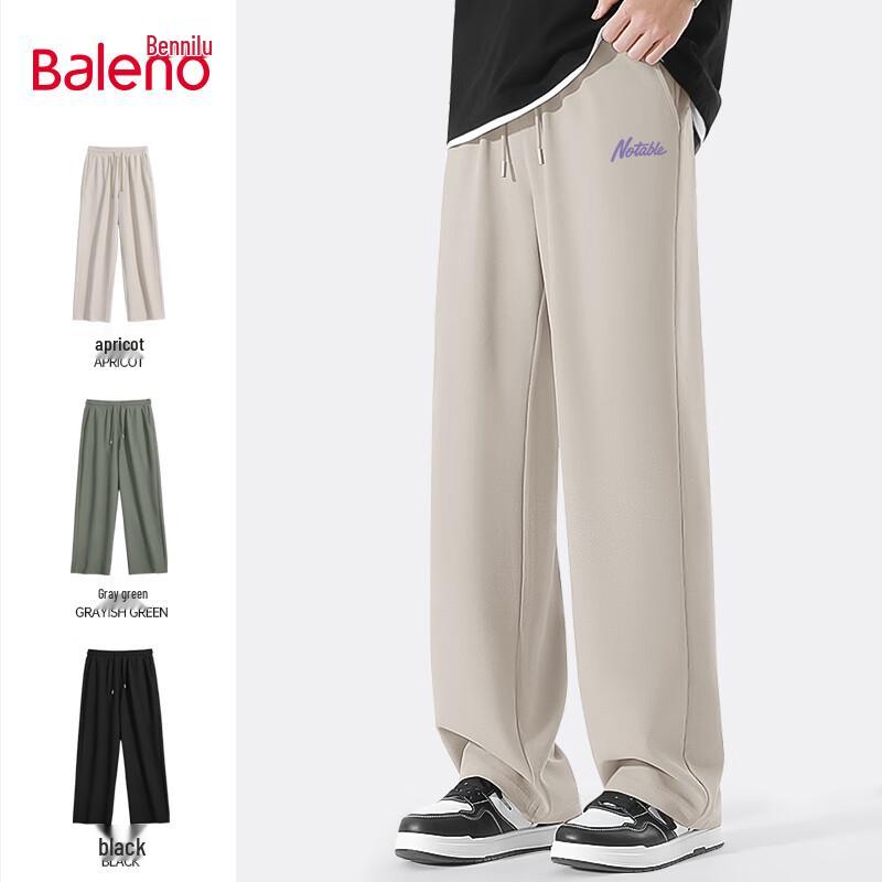 

Baleno Men s Waffle Texture Straight-Leg Letter Graphic Joggers 3XL