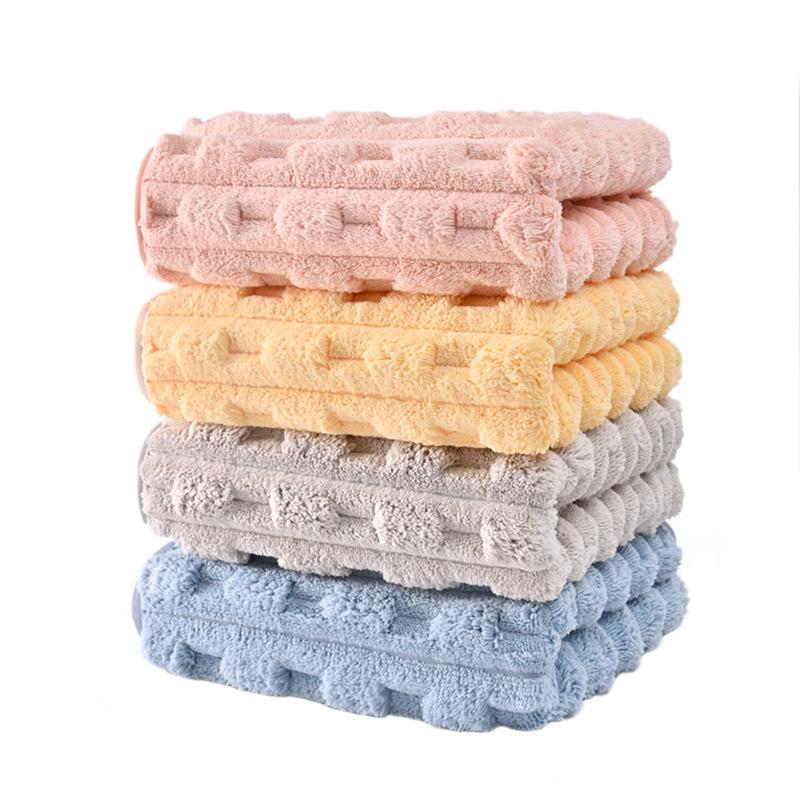 Coral Fleece Face Towel, Quick-Dry & Antibacterial, Soft & Skin-Friendly, Individually Packaged, Absorbent Bath Towel for Adults.