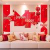 Double Happiness Wedding Wall Sticker - Bedroom & Sofa Background Decoration for New Couples