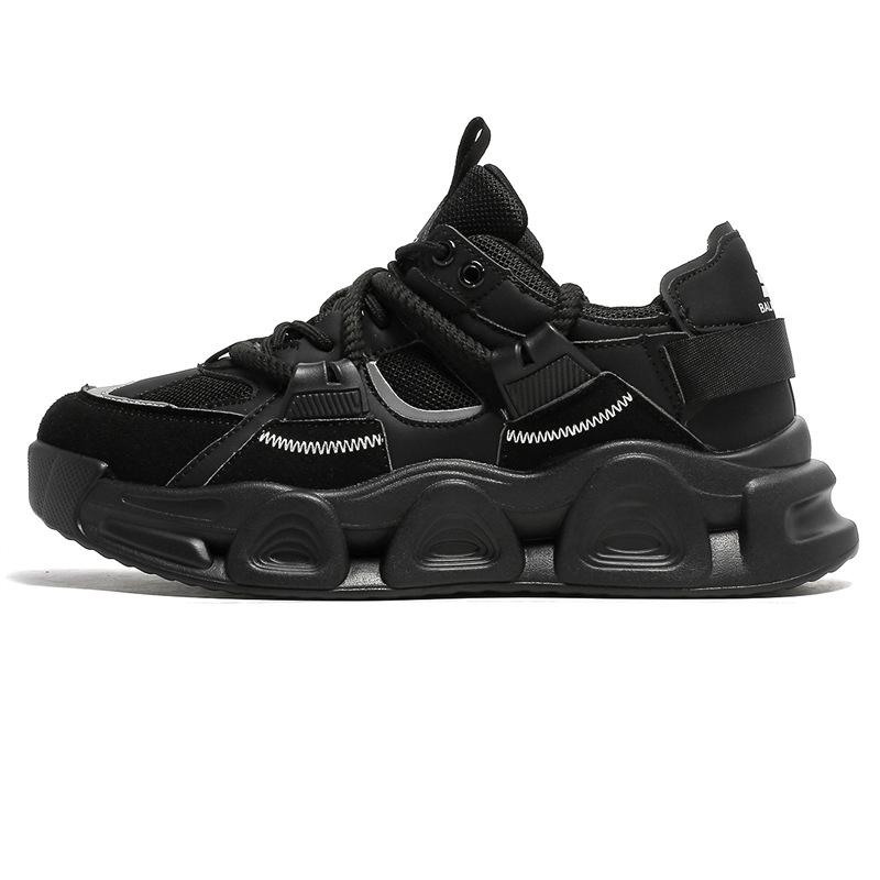 

Обувь для папы Весна Новые модные туфли для пар Увеличивающие рост Легкие повседневные туфли Модные кроссовки из натуральной кожи 44 чёрный