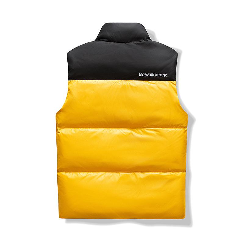 Zimní péřová vesta Pánská péřová bunda Teplá ležérní Kabát se stojáčkem Bezrukávová vesta Vesta