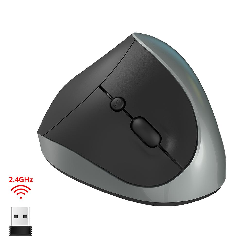 Wireless Vertical Mouse, Ergonomic Mouse, Rechargeable 2.4GHz Optical Vertical Mice, 3 Adjustable 2400DPI Levels 6 Buttons For Laptop