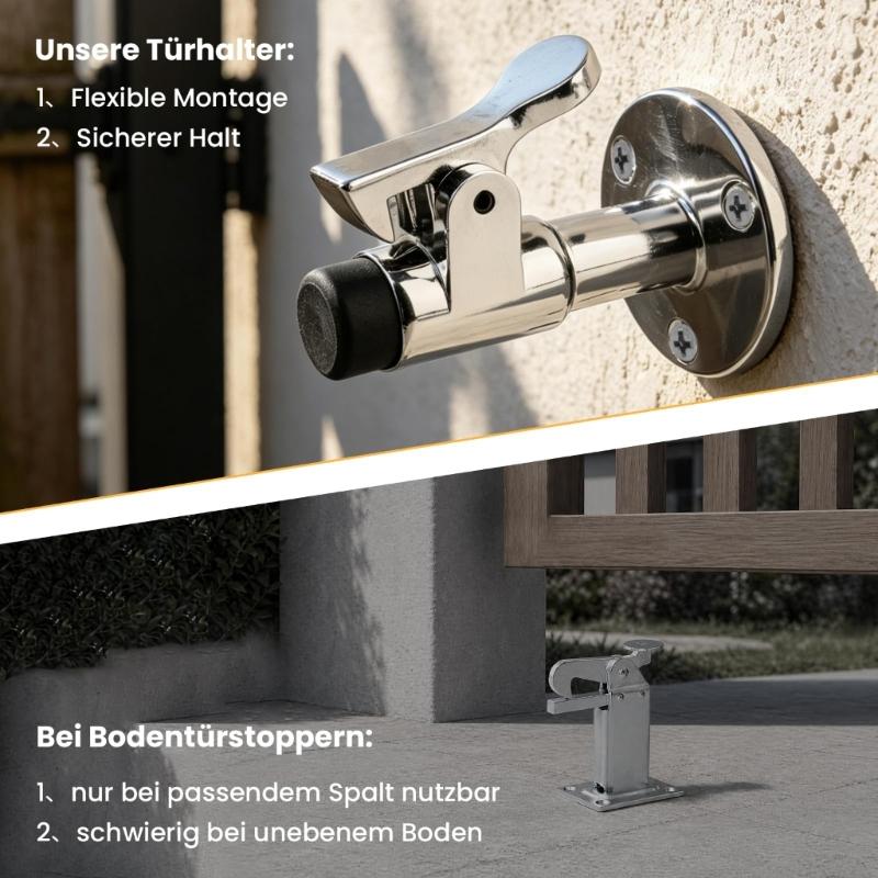 Wall Mounted Door Stop Stainless Steel Door Stop Windproof Magnetic Door Stoppers for Boats Yachts Boats Accessories Marine Hardware