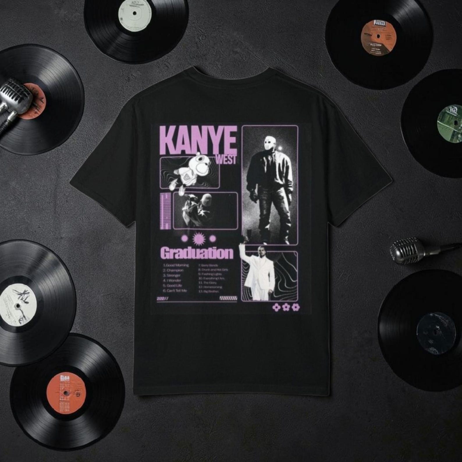 YE Graduation T-Shirt, Vintage Album Aesthetic, Limited Edition 2XL