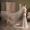 Bridal Veil with Comb Single Layer Sheer Wedding Tulle 118" Chapel Veils