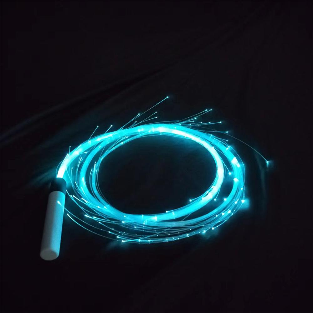 LED Fiber Optic Whip 360degree Swivel Super Bright Light Night Party Disco Dance Whip