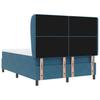 Box Spring Bed with Mattress Dark Blue 200 X 160 Cm Velvet