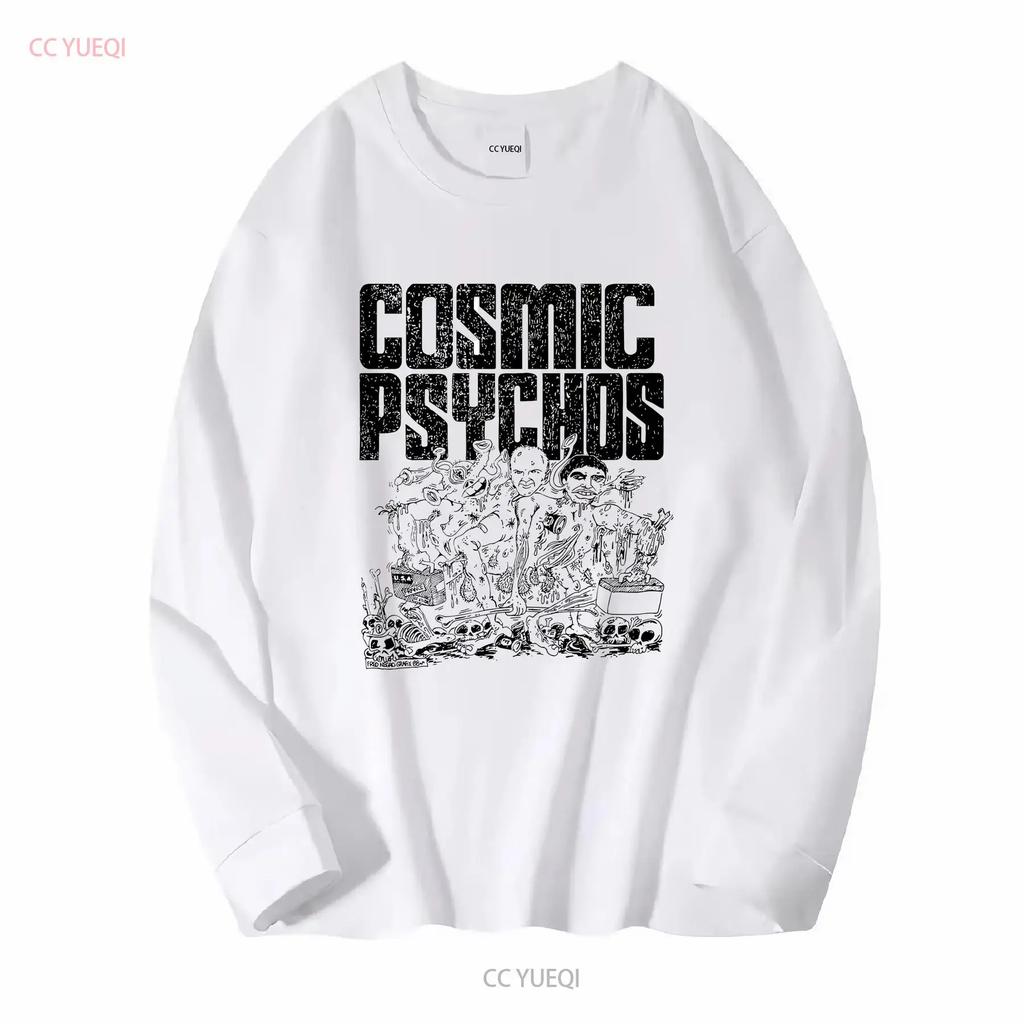 Seltenes Cosmic Psychos Band T-Shirt für Fans S4455 Lang- oder Kurzarm Vintage Gewaschen Dehnbar Weich Stylisch Atmungsaktiv Unisex