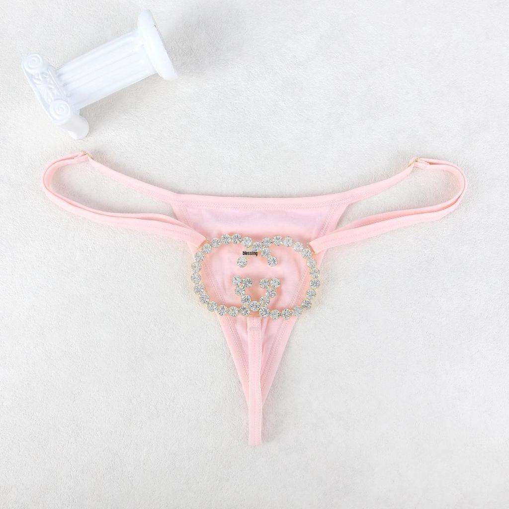 Custom Rhinestone Letter Body Chain Thong - Party & Nightclub Wear