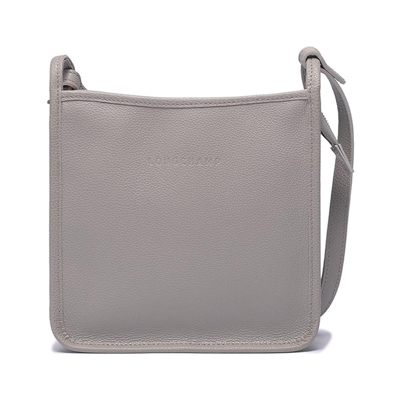 Longchamp Le Foulonné 20 Leather Zipper Shoulder Crossbody Bag Small Women Bags Dove-Gray 10138021P55