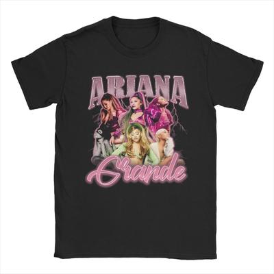 Ariana Grande Yes And Album T Shirt Adult American Singer Cotton T Shirts Summer Round Neck Trending Tees Oversized Tops