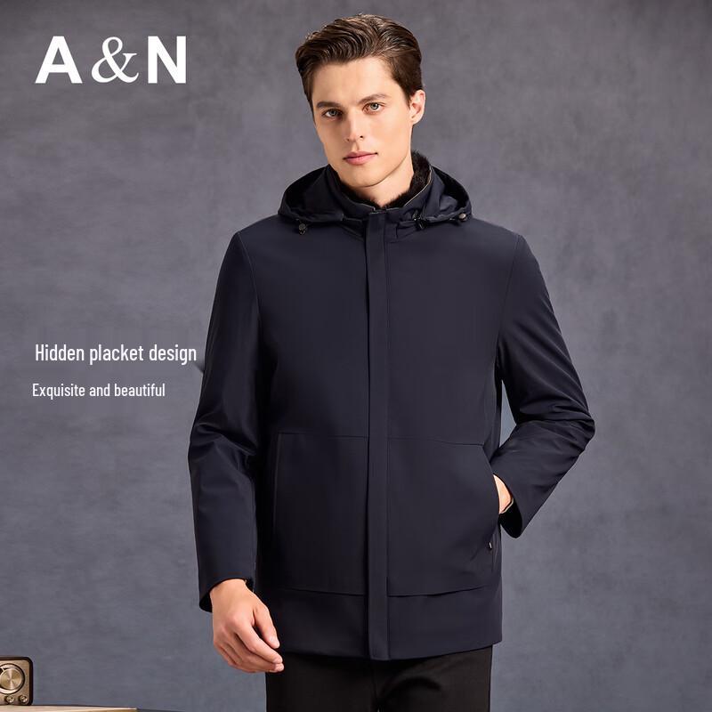 Doudoune Mi-Longue pour Homme Antonio avec Doublure Amovible et Col en Vison