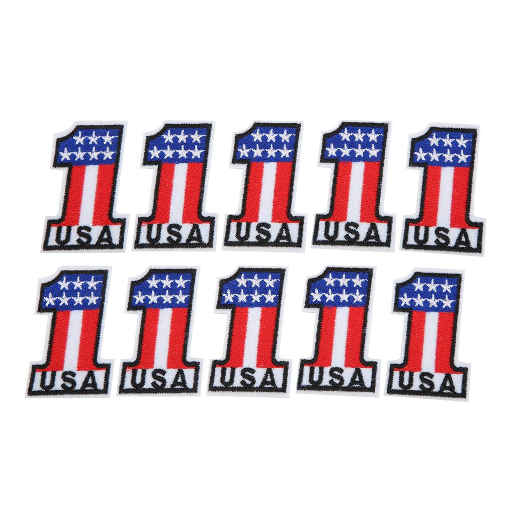 10Pcs Iron On Patches Number 1 Design Premium Cotton Material Wide Application Durable Iron Patches for Jean Bag Hat