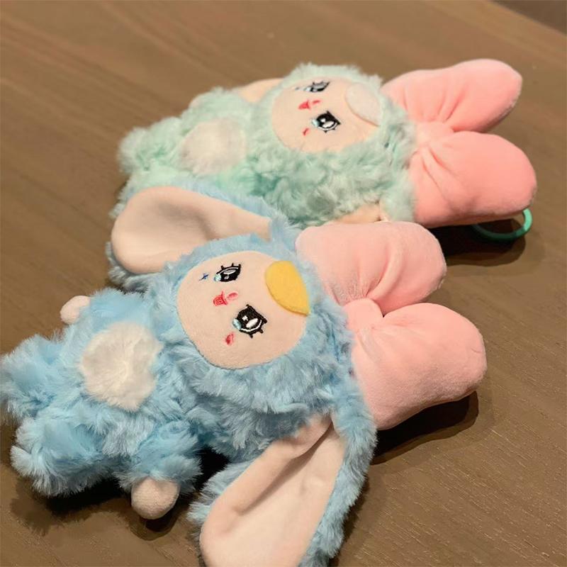 Cartoon Bunny Dress Up Doll Keychain Creative Cute Dolls Keychain Pendant Children Collection Toys Schoolbag Decoration Gifts