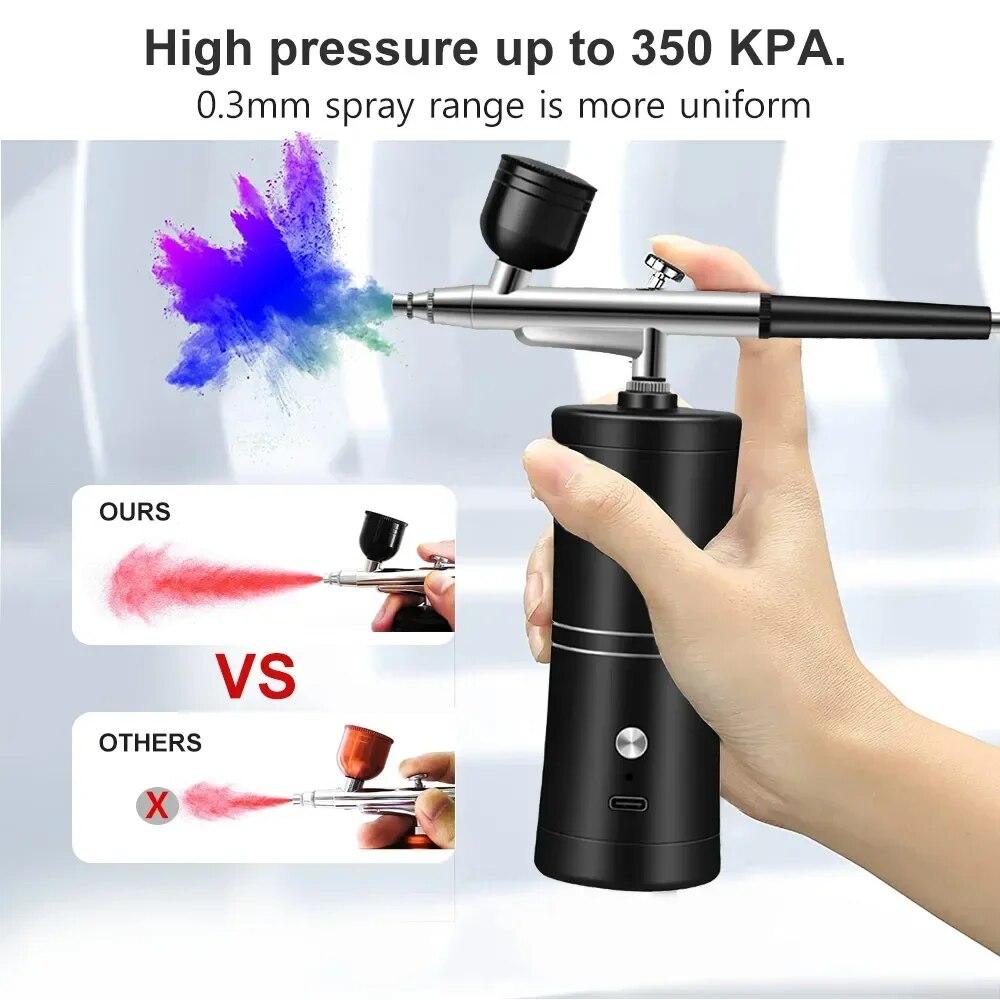 7.4v Airbrush Nail With Compressor Portable Air Brush Nails Compressor For Nail Art Painting Airbrush Compressor Paint Crafts