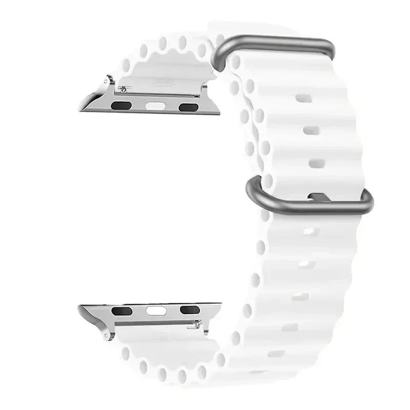 Strap For Apple Watch Ultra 3 Band 49mm 44mm 45mm 46MM 41mm 40mm 38mm 1:1 Original Ocean Belt iWatch Series 11 10 9 8 7 Se Bands