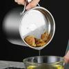 Oală cu filtru de ulei din oțel inoxidabil 304 cu capac Friteuză Filtru de paste Coș Filtru de pui pentru alimente prăjite Ustensile de bucătărie de uz casnic