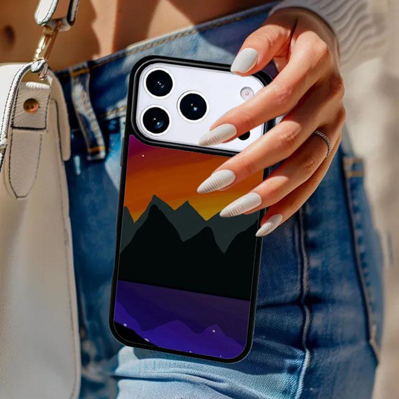 Star Lake Mountain soft Phone Case For iPhone 17 Air 14 15 13 12 Max Cover For Apple 16e 11 Pro Max Plus Coque