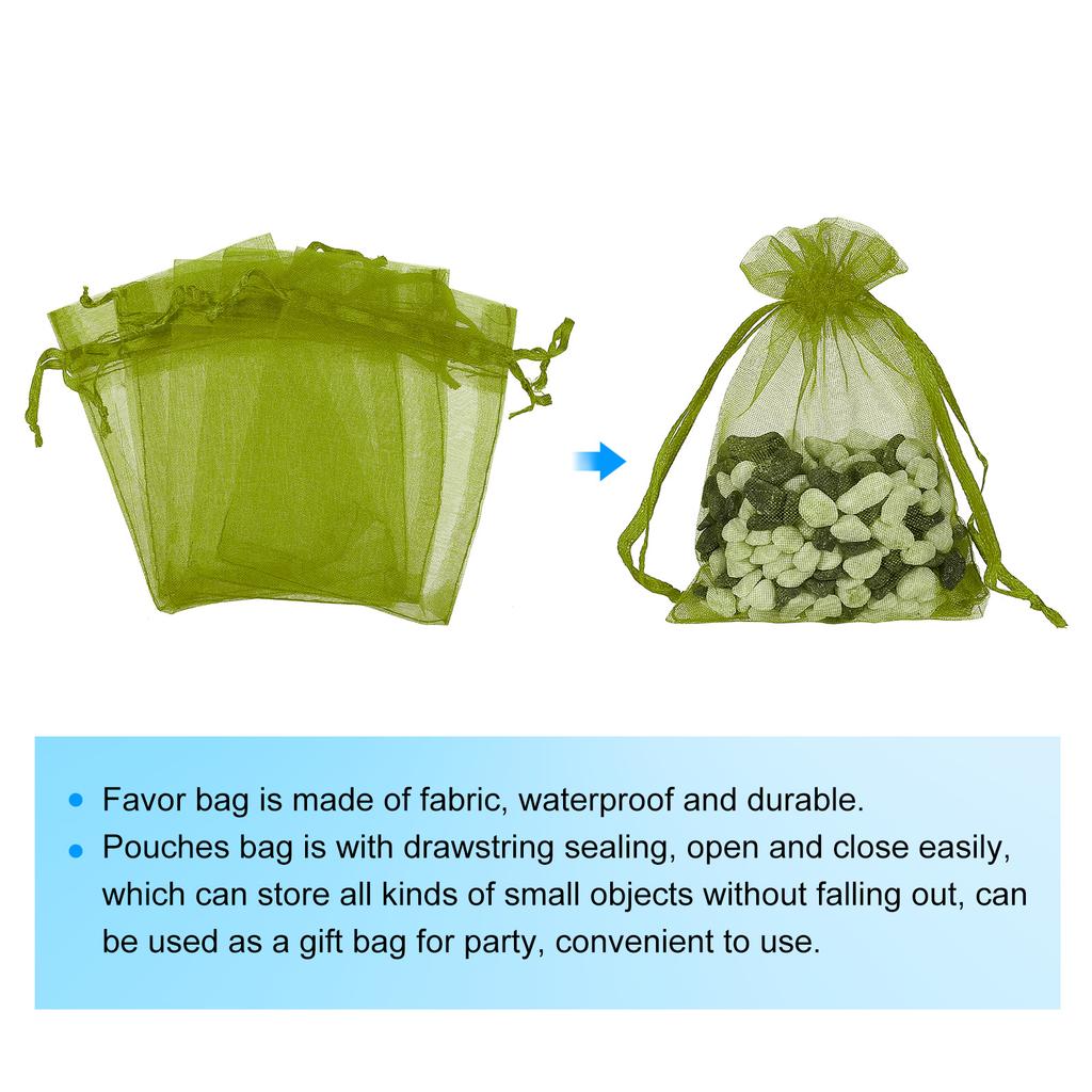 100/50pcs 8x11cm Organza Bags Jewelry Packaging Wedding Party Gift Bags Drawstring Candy Pouches Christmas Small Bag Storage