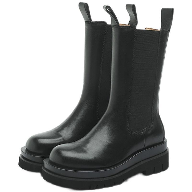 Dámské podzimní/zimní kozačky Mona ke kotníku s komínkovým svrškem Chelsea, velikosti plus 41-43.