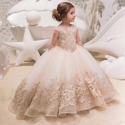 Weiße Brautjungfernkleider für Blumenmädchen für 1–12 Jahre für Hochzeit, Abschlussballkleid, elegantes Kinder-Mädchen-Geburtstags-Prinzessinnenkleid für Kinder, formelles Partykleid für Hochzeiten