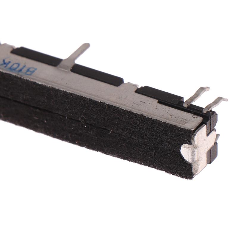 1ks 45 mm posuvný potenciometr Stereo kanál B10K Osa posuvný zdvih 30 mm