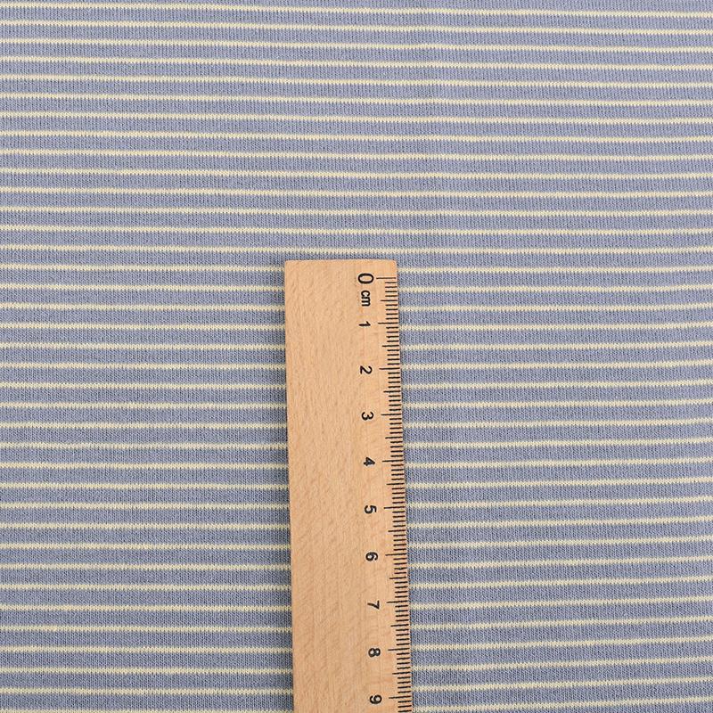 wide 1mm stripe 97% cotton+3% spandex knitting elastic fabric DIY sewing clothing cloth 175cm wide 100% tissu
