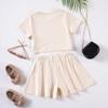 Girls Solid Color Shorts Set 2025 Summer Kids Fashion Set