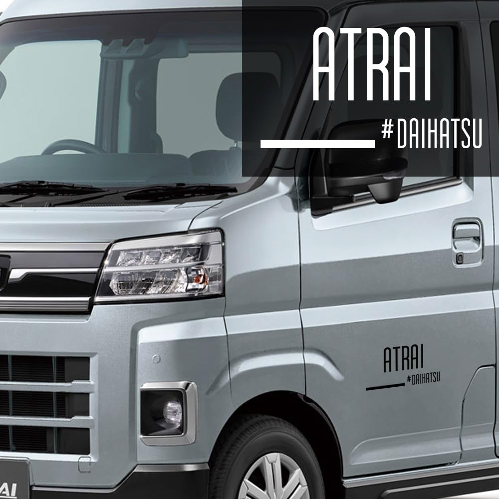 

[KAIMIRU STORE] Daihatsu Atley ATRAI Light Van Mini Car Emblem Cut Letter Sticker (k_968 Black ATRAI) чёрный