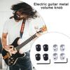 4PCS Guitar Knobs with Round Shape Metal Guitar Accessories Guitar Control Knobs for Enhancing Volumes and Tone Control